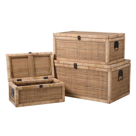 Rattan Storage Trunk Chest Set Chest of Drawers Smithers of Stamford £399.00 Store UK, US, EU, AE,BE,CA,DK,FR,DE,IE,IT,MT,NL,...