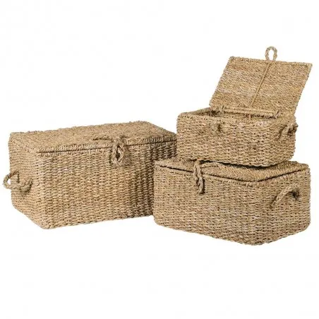 Woven Storage Trunk Chest Set Smithers Furniture £140.00 Living Room Sea Grass product_features