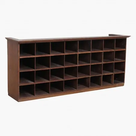 Antique Dark Wood Pigeon Hole Storage Shelving Antique Furniture &pound;724.00 Entrance Hall Pine Wood product_features