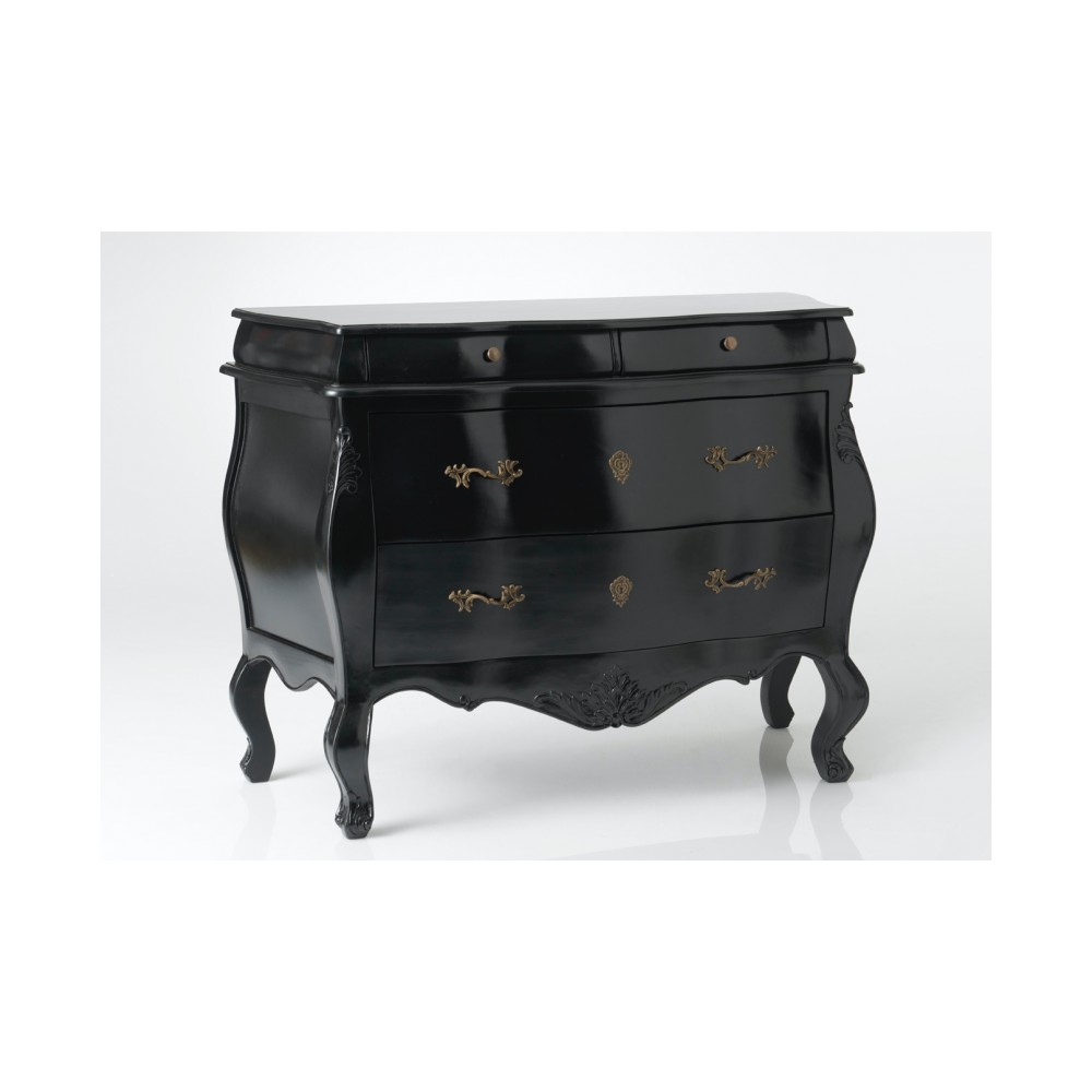 Louis XV Black French Bombe Chest Smithers Wooden Chest of Drawers £1,788.00 Hallway product_features