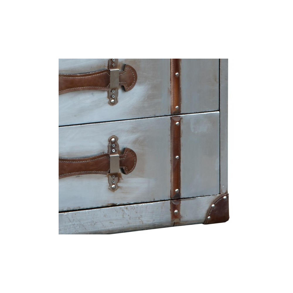 Hawker Industrial Bedside Table Smithers Cabinets & Sideboards £422.00 Aluminium Plate product_features