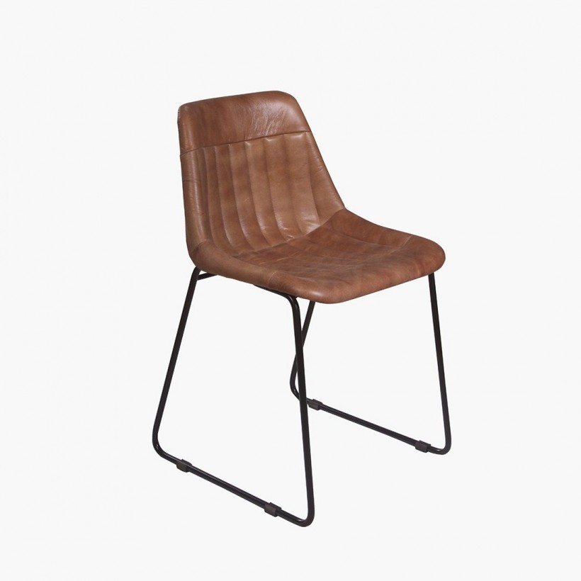 Dining Chairs & Tan, Black Vintage Leather - Smithers of Stamford • UK ...