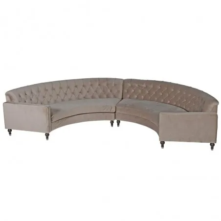 Taupe Curved Conversation Velvet Sofa Smithers Designer Furniture £4,583.00 product_features