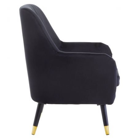 Vincent Black Velvet Armchair Designer Furniture Smithers of Stamford £300.00 Store UK, US, EU, AE,BE,CA,DK,FR,DE,IE,IT,MT,NL...