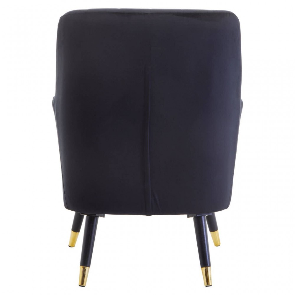 Vincent Black Crushed Velvet Armchair Designer Furniture £300.00