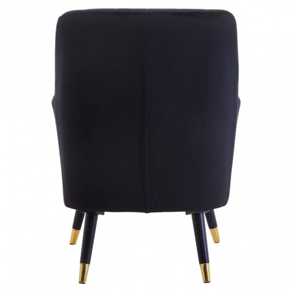 Vincent Black Crushed Velvet Armchair Designer Furniture £300.00