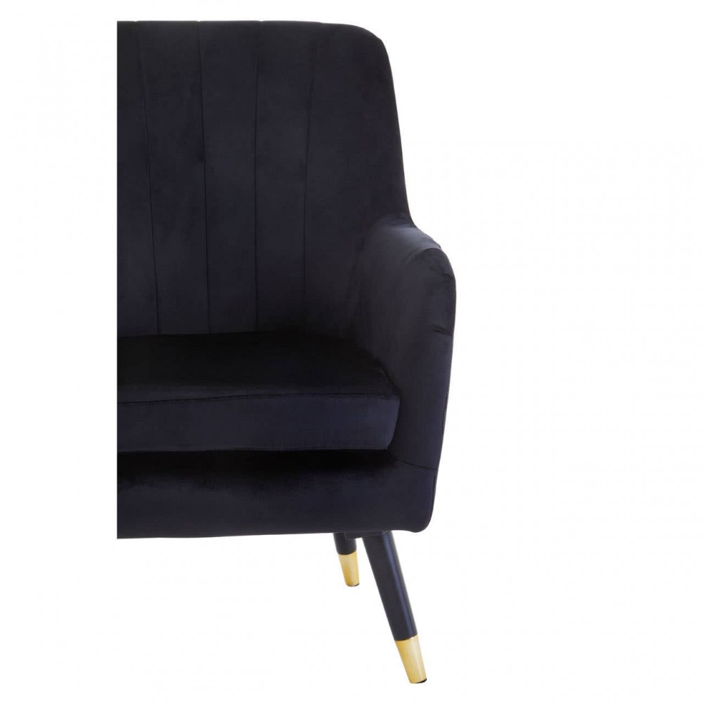 Vincent Black Crushed Velvet Armchair Designer Furniture £300.00