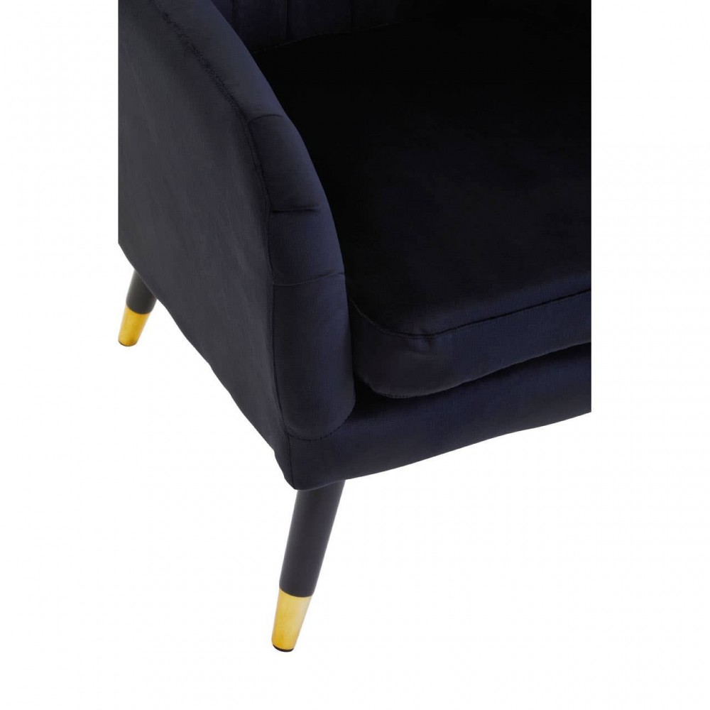 Vincent Black Crushed Velvet Armchair Designer Furniture £300.00