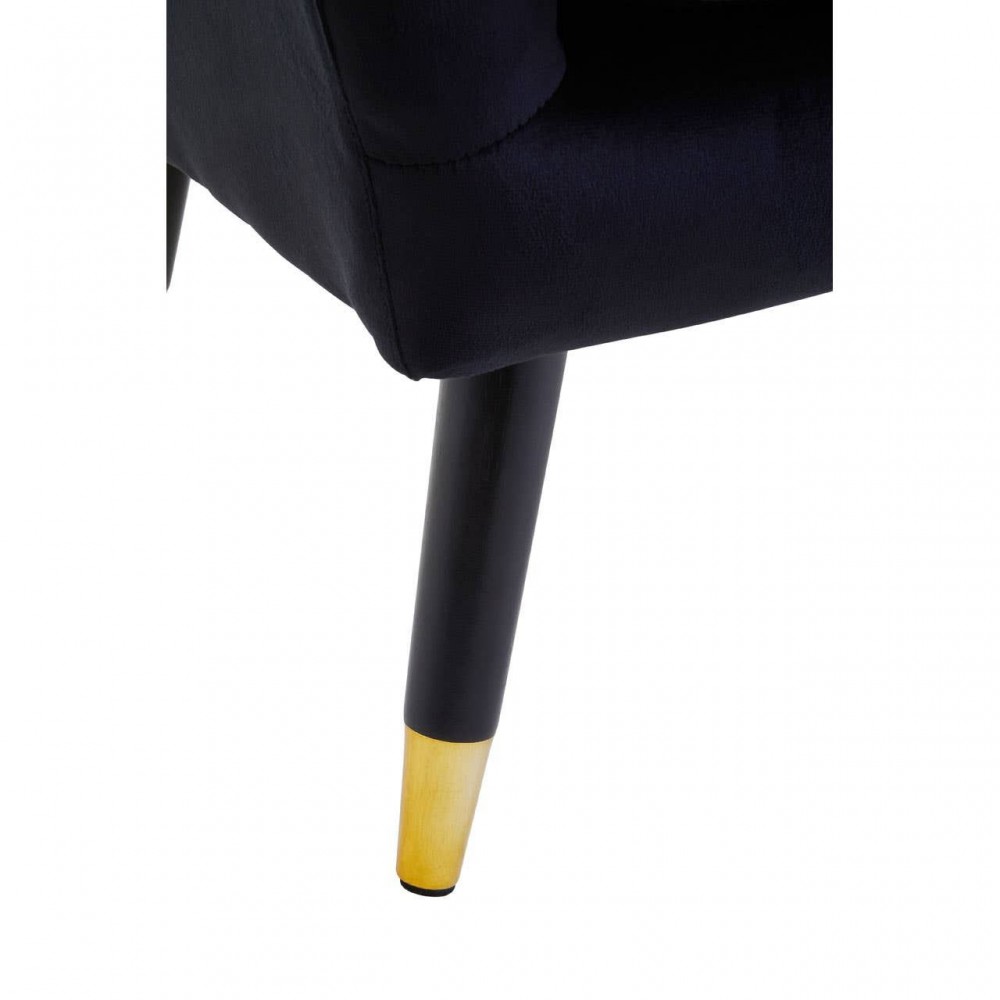 Vincent Black Crushed Velvet Armchair Designer Furniture £300.00