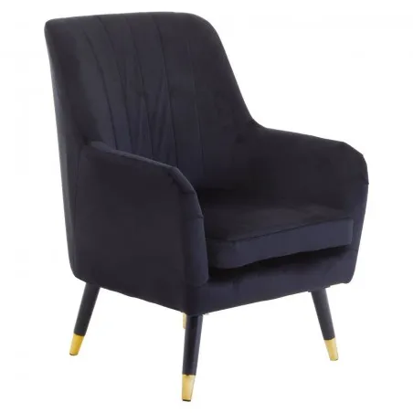 Vincent Black Crushed Velvet Armchair Smithers Designer Furniture £300.00 Living Room product_features