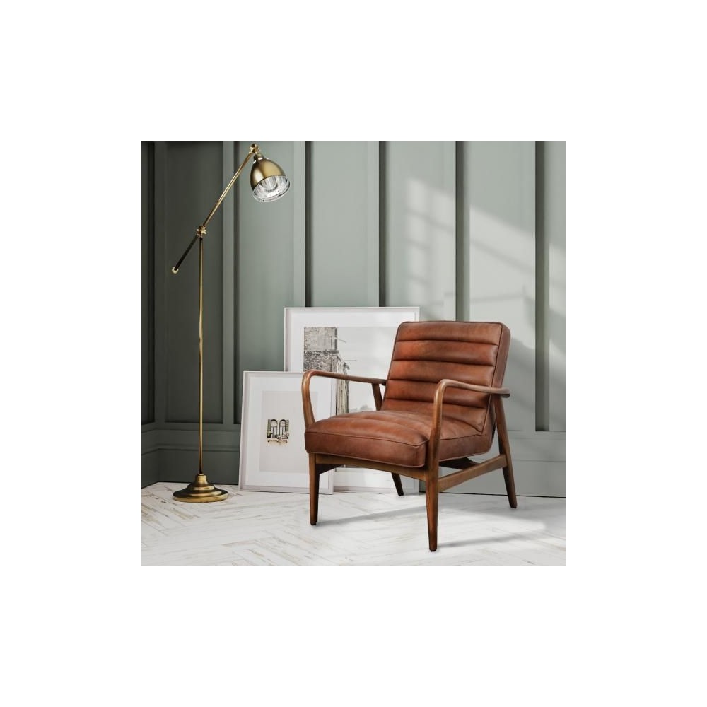 Tan Leather Armchair Smithers Designer Furniture £1,192.00 Mango Wood product_features
