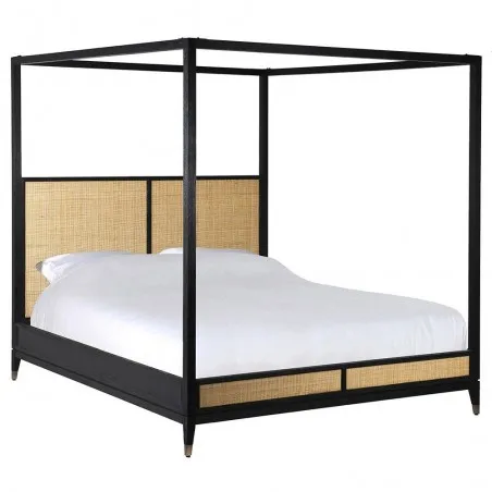Ebony Rattan 4 Poster King Bed Smithers Bedroom &pound;3,000.00 Indian Oak product_features
