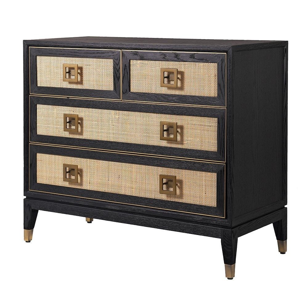 Ebony Rattan Chest Of Drawers Smithers Bedroom £1,760.00 Indian Oak product_features