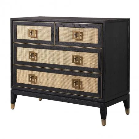 Ebony Rattan Chest Of Drawers Smithers Bedroom &pound;1,760.00 Indian Oak product_features