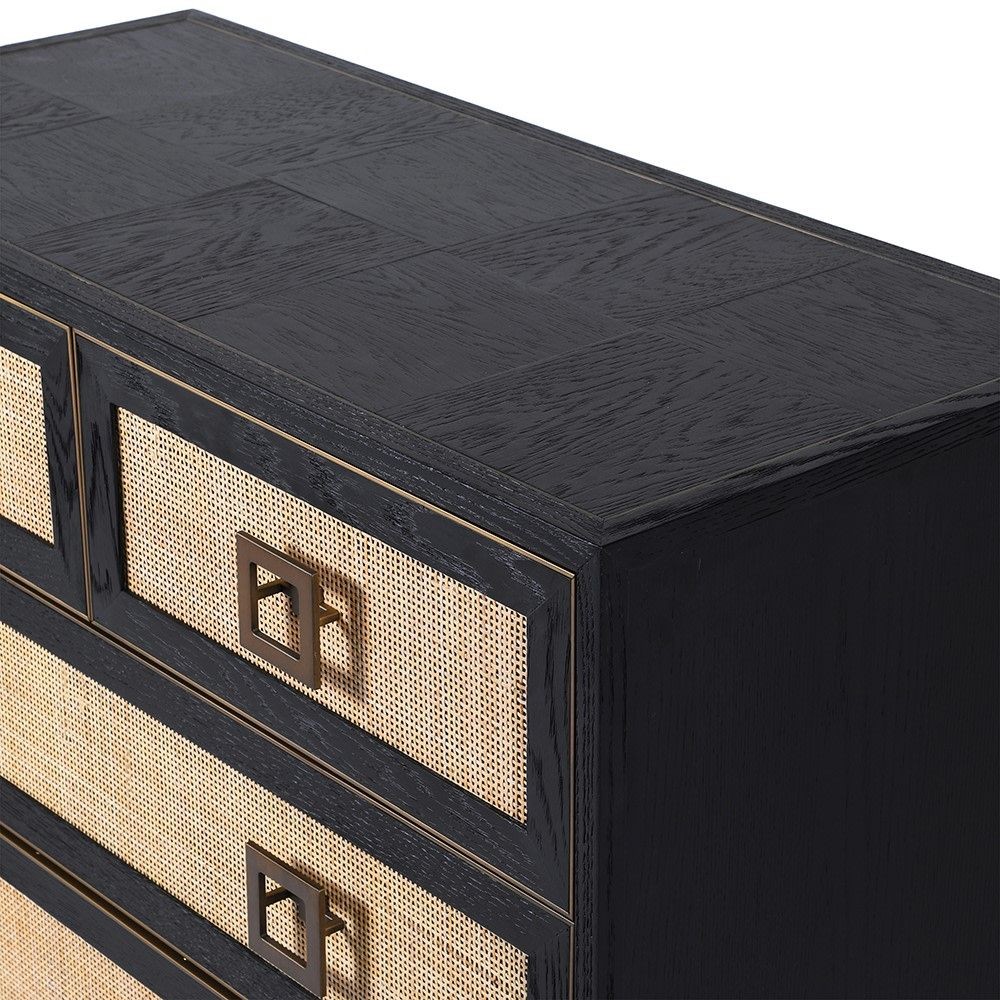Ebony Rattan Chest Of Drawers Smithers Bedroom £1,760.00 Indian Oak product_features