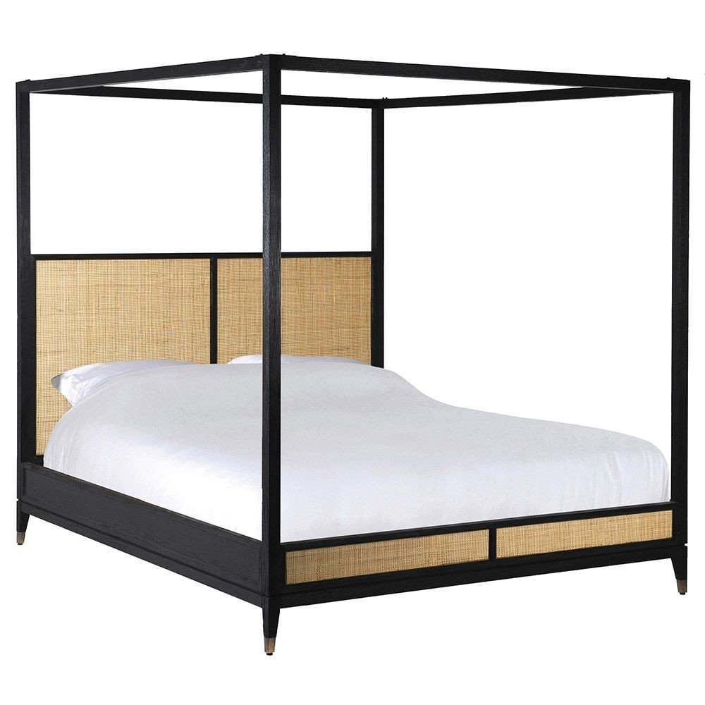Ebony Rattan 4 Super Poster King Bed Smithers Bedroom £3,117.00 Indian Oak product_features