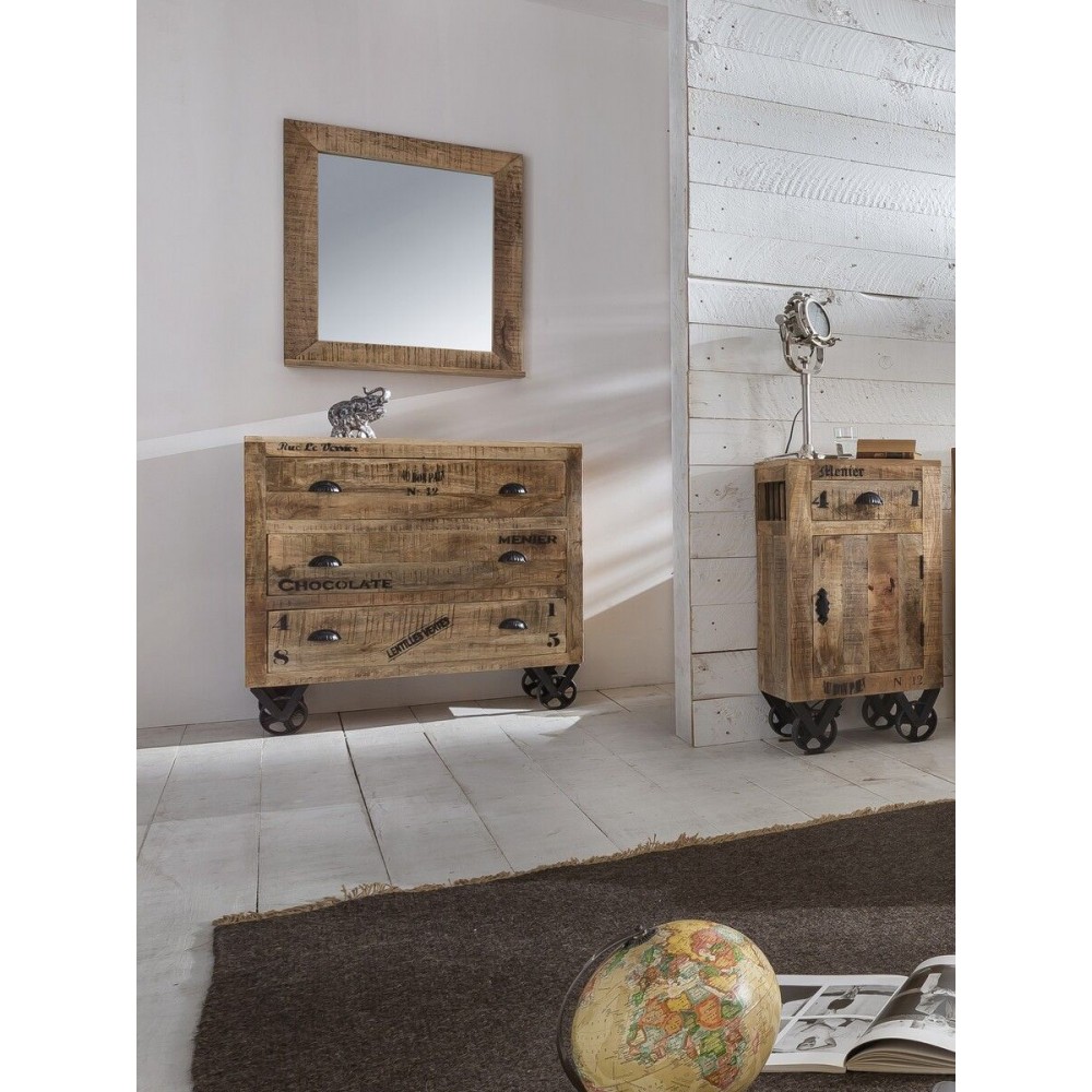Menier Chocolate Mirror Smithers Vintage Furniture £244.00 Bedroom Mango Wood product_features