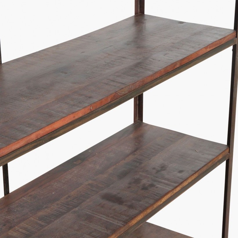 XL Factory Tall Iron Rack with Wooden Shelves - Smithers • UK, US & Canada