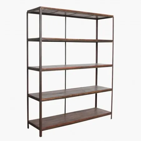 XL Factory Tall Iron Rack with Wooden Shelves Smithers Reclaimed Wood Furniture £1,400.00 Kitchen Diner FSC Recycled Wood pro...