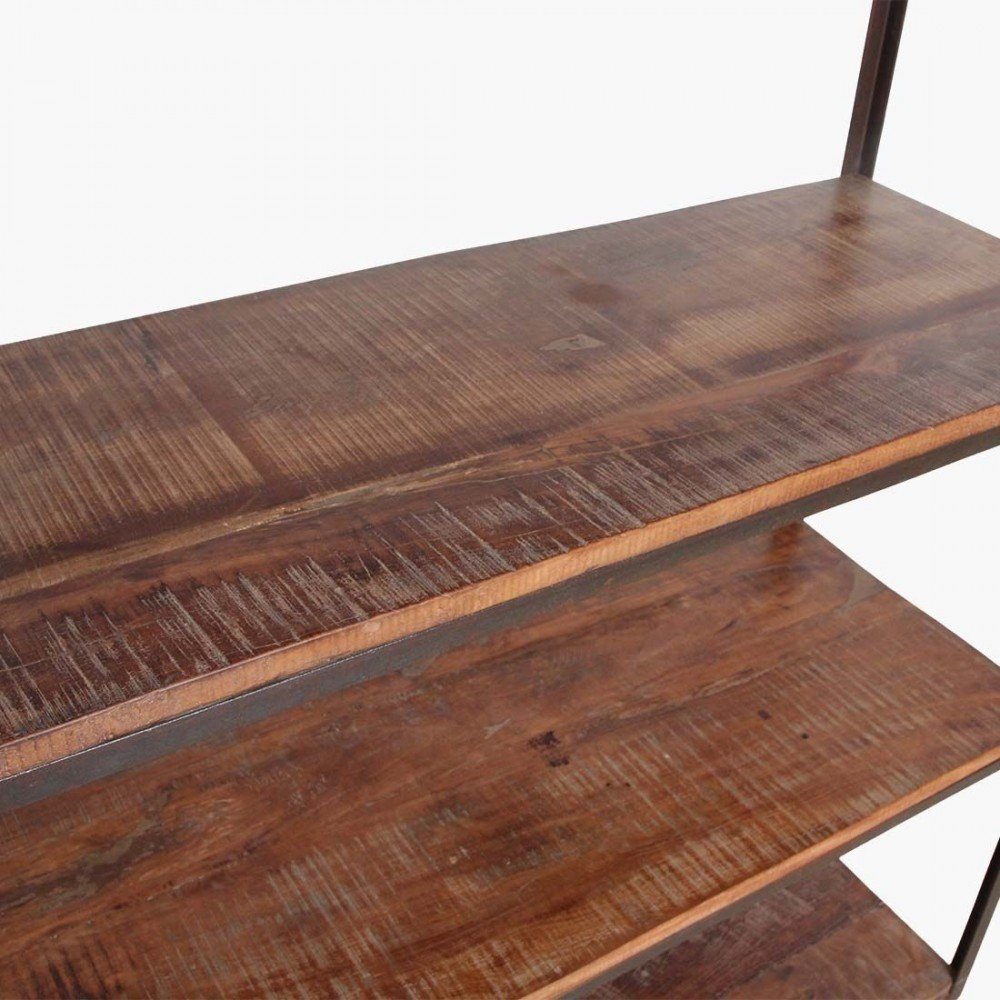 XL Factory Tall Iron Rack with Wooden Shelves Smithers Reclaimed Wood Furniture £1,400.00 product_reduction_percent