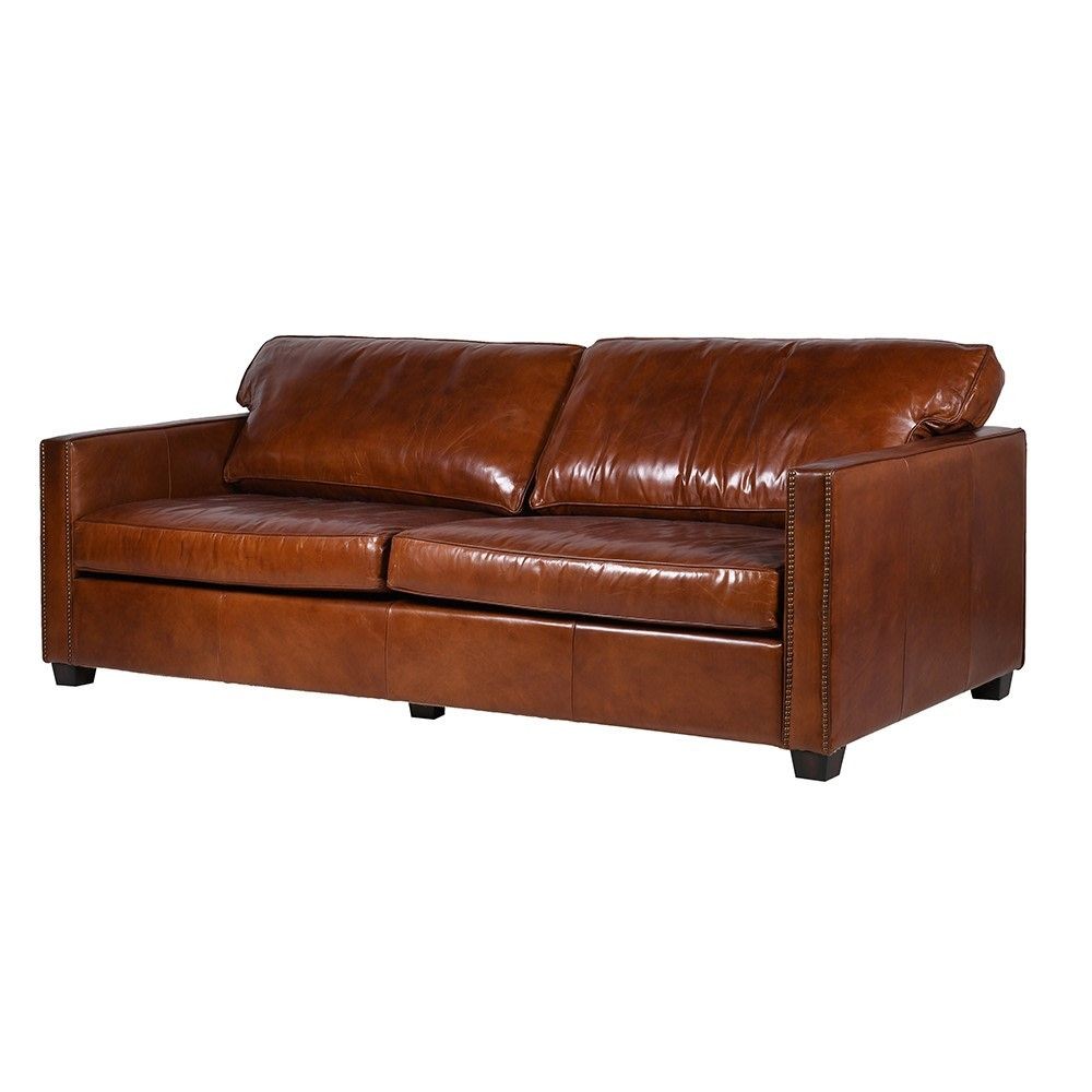 Dark Brown Leather Sofa Smithers Designer Furniture £2,350.00 Living Room product_features