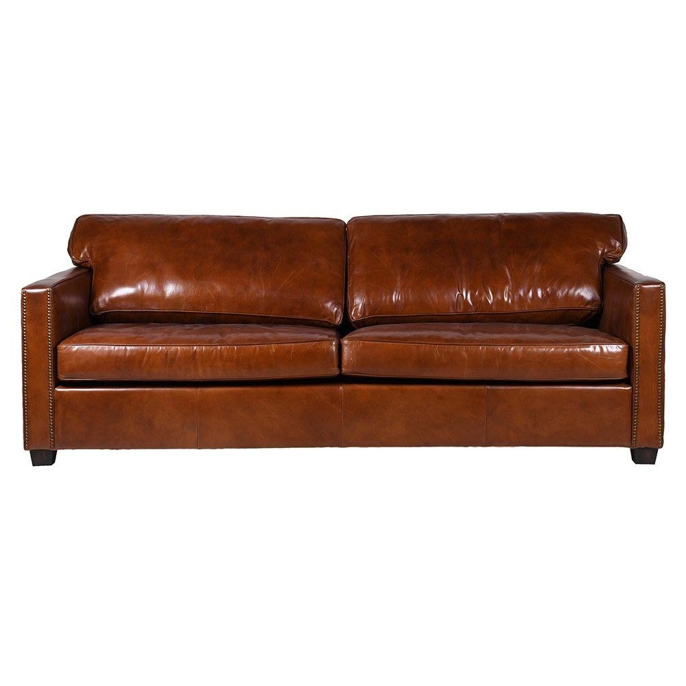 Dark Brown Leather Sofa Smithers Designer Furniture £2,350.00 Living Room product_features