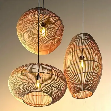 Halo Rattan Pendant Light Shade Lighting £258.00 Wicker product_features