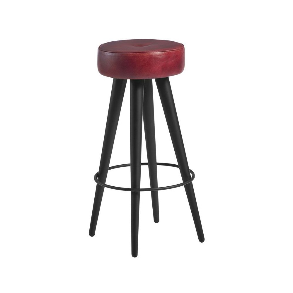 Wyatt Urban Leather Bar Stools Smithers Vintage Furniture £224.00 Kitchen Mango Wood product_features