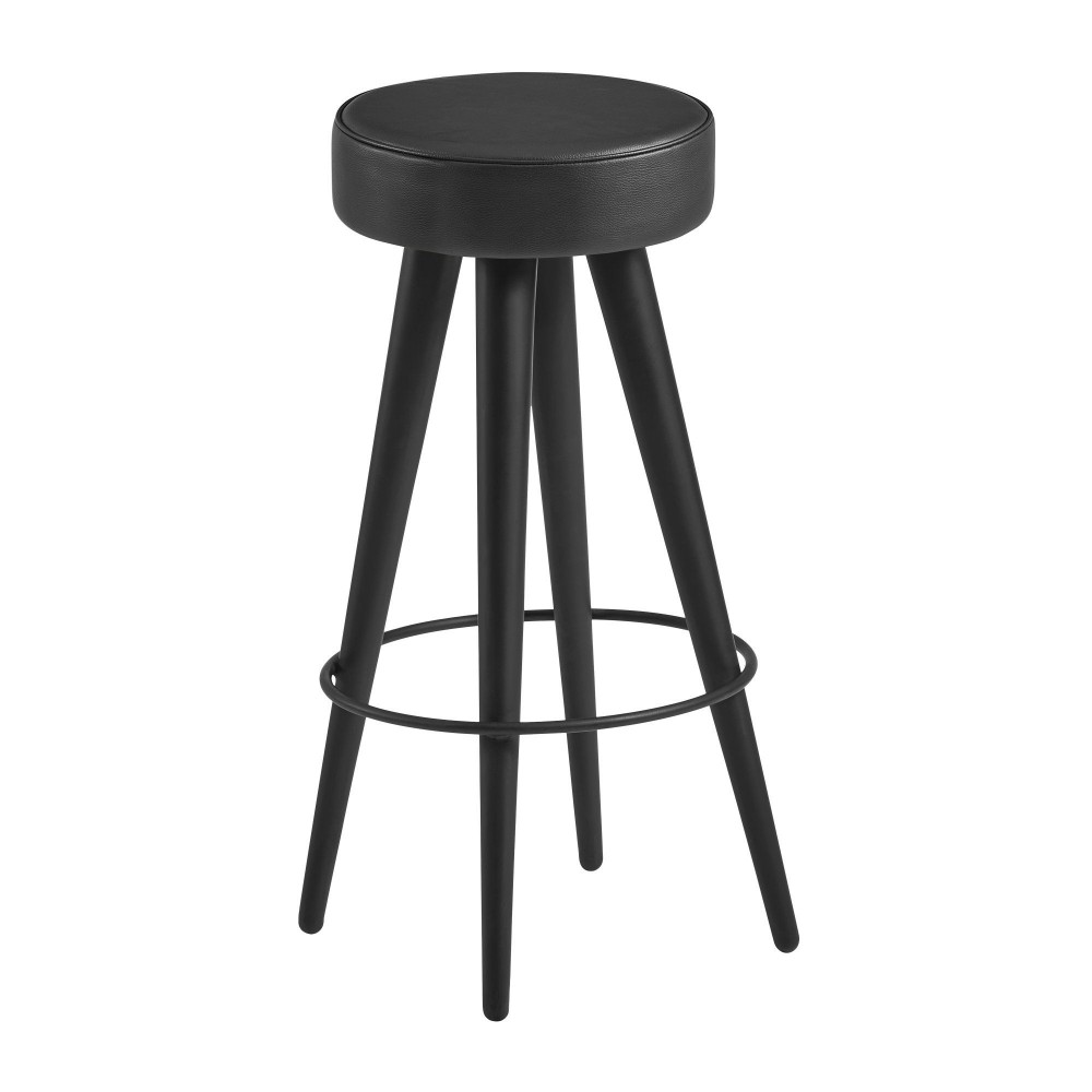 Wyatt Urban Leather Bar Stools Smithers Vintage Furniture £224.00 Kitchen Mango Wood product_features