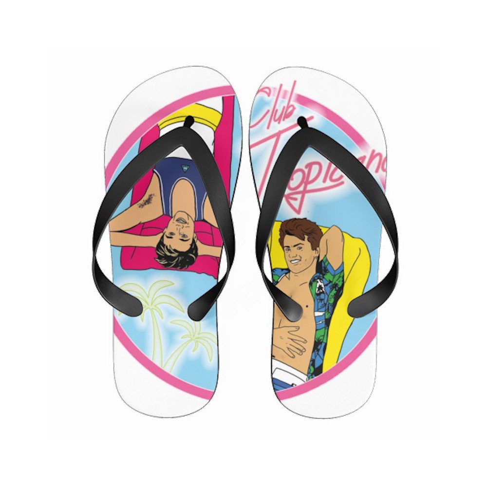 Shoe 80s Style Flip Flops Wham 80s Flip-flops Club Tropicana Smithers - Main Image