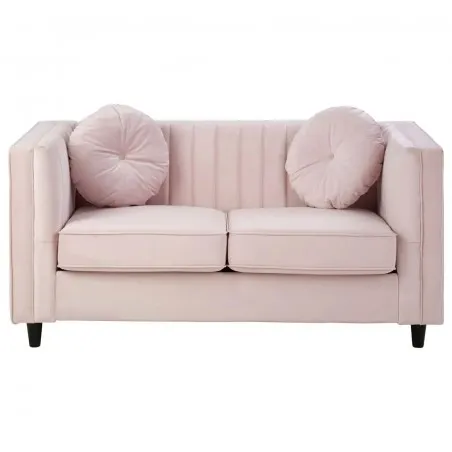 Pink Velvet Shell Backed Sofa Smithers Designer Furniture £950.00 Reception Room Fir Wood product_features