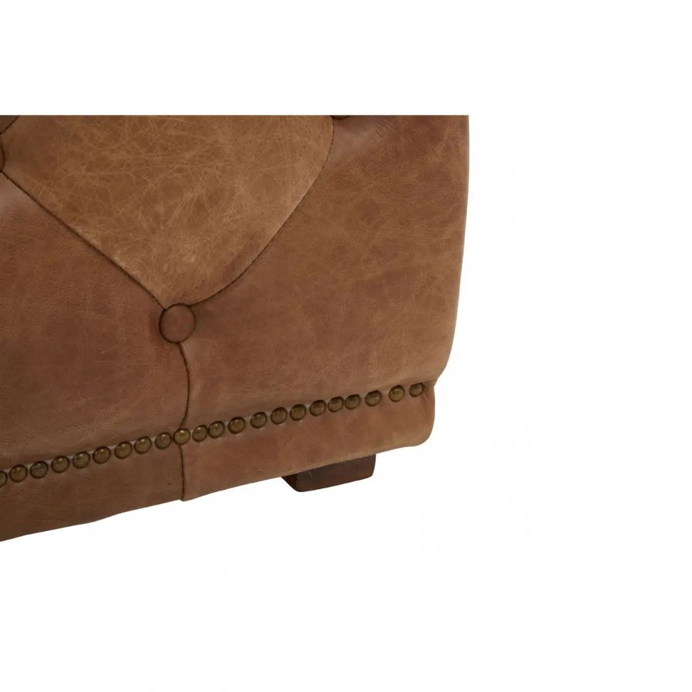 Shoreditch Vintage Tan Leather Footstool Bench Seats £1,850.00