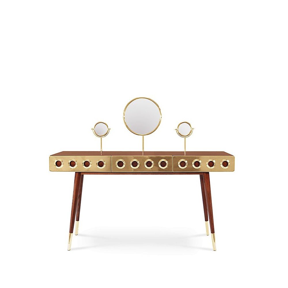 Monocles Dressing Table delightfull Designer Furniture £7,500.00 Walnut Gold Plated product_features