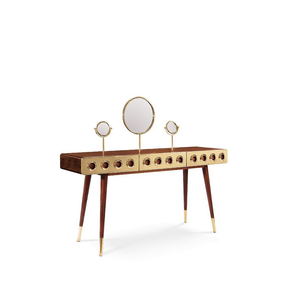Monocles Dressing Table delightfull Designer Furniture £7,500.00 Walnut Gold Plated product_features