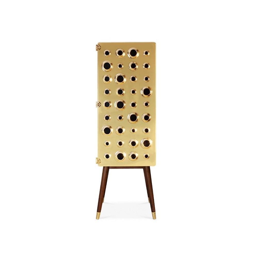 Monocles Tall Cabinet delightfull Designer Furniture £9,150.00 Walnut Gold Plated product_features