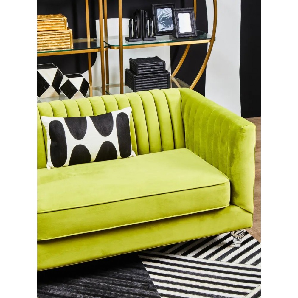 Art Deco Vintage Style Green Velvet Club Sofa Smithers Sofas and Armchairs £1,750.00 Reception Room product_features