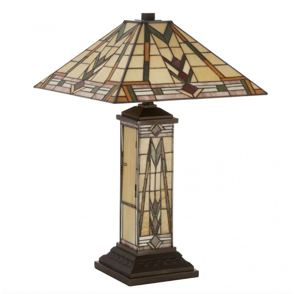 Tiffany Style Geometric Table Lamp Smithers Lighting £365.00 product_features