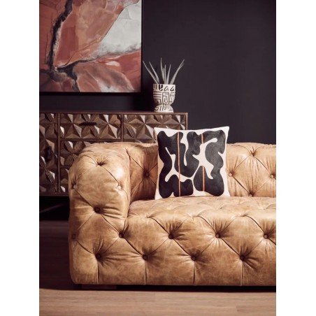 Right Side Shoreditch Button Back Tan Leather Sofa Smithers Designer Furniture £5,000.00 Bar product_features