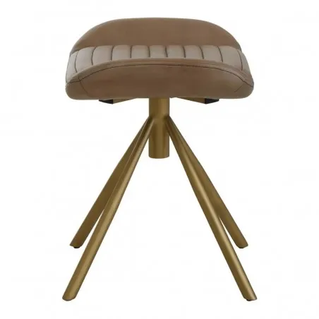 Arizona Ribbed Brown Leather Stool Smithers Industrial Furniture £240.00 Iron product_features