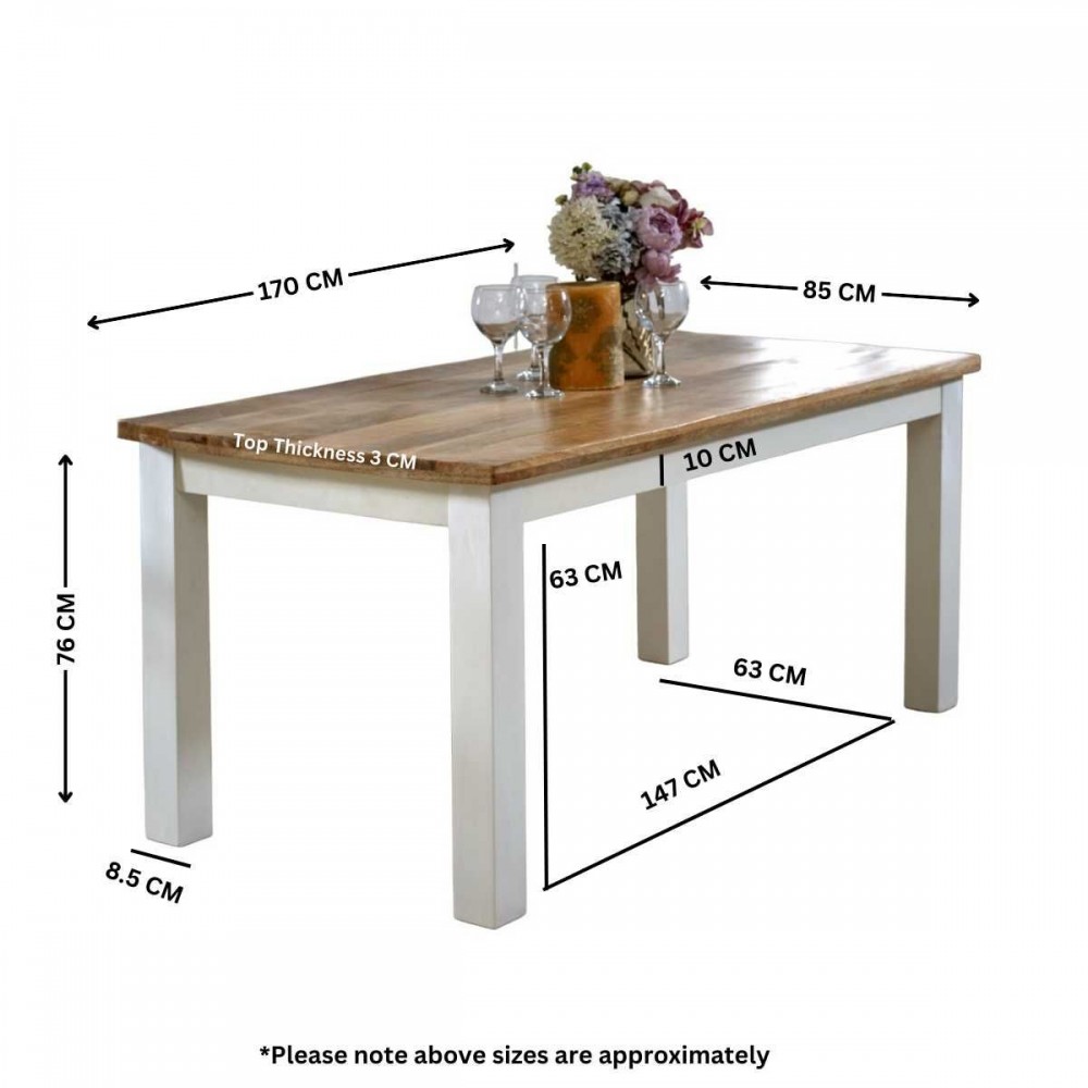 English White Cottage Dining Table Smithers Reclaimed Wood Dining Tables £650.00 Mango Wood product_features