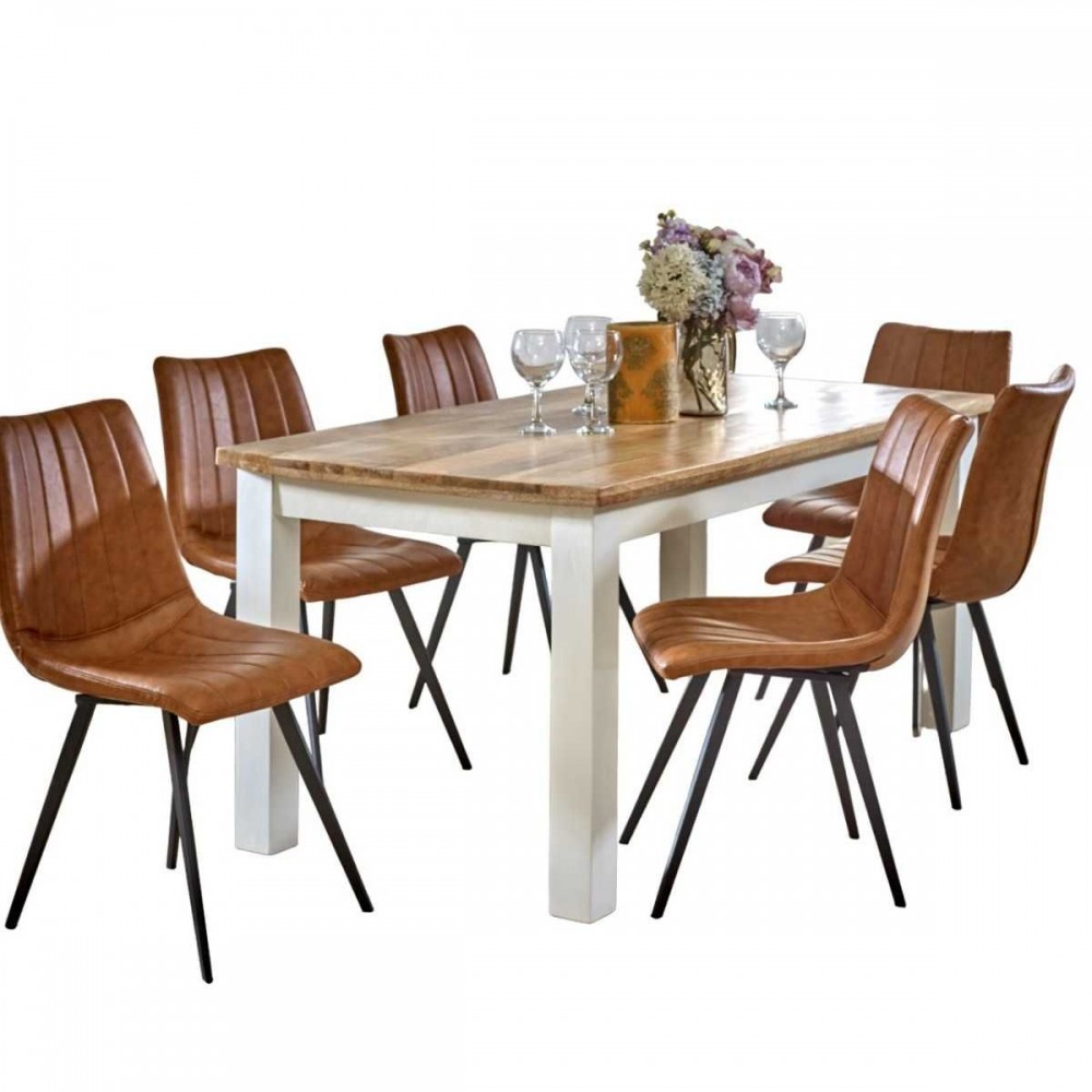 English White Cottage Dining Table Smithers Reclaimed Wood Dining Tables £650.00 Mango Wood product_features
