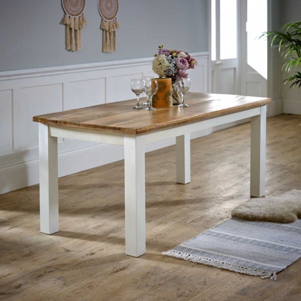 English White Cottage Dining Table Smithers Reclaimed Wood Dining Tables £650.00 Mango Wood product_features