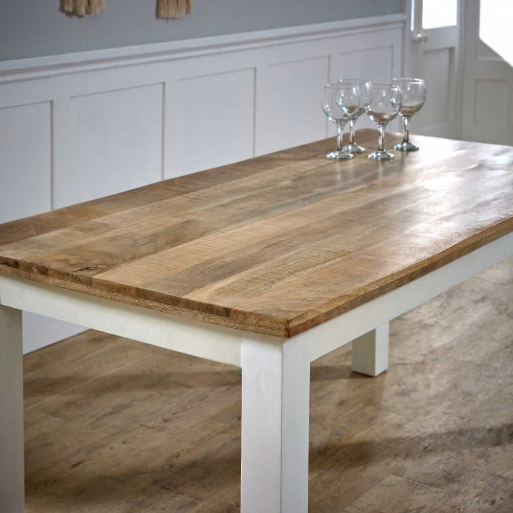 English White Cottage Dining Table Smithers Reclaimed Wood Dining Tables £650.00 Mango Wood product_features