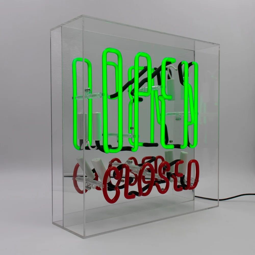 OPEN / CLOSED Neon Sign – Retro Flip of the Script Neon Signs £175.00