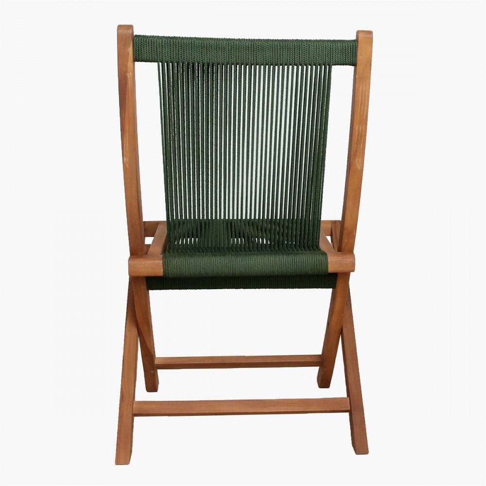 Green Rope Folding Chair Chairs £229.00 All Rooms Teak Wood product_features