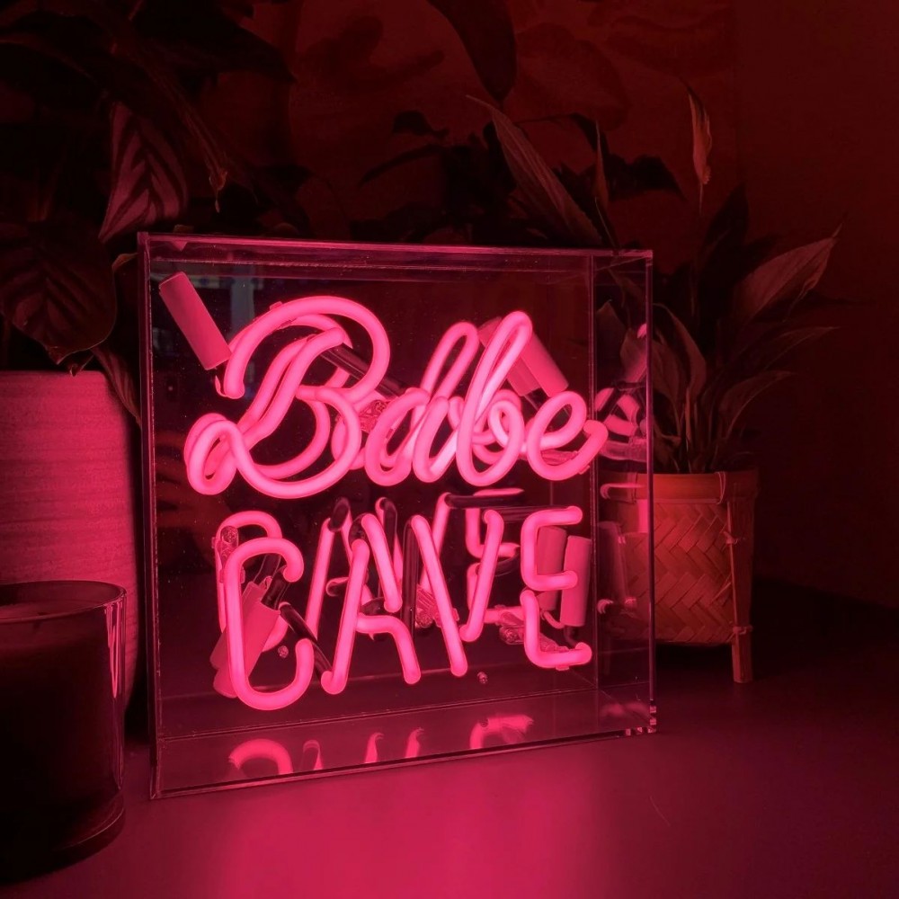 Babe Cave Neon Sign – Pink Real Gas Light in Glass Tubing for Dressing Room, or Bedroom Neon Signs £139.00