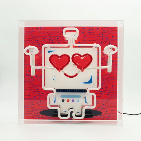 Robot Large Glass Neon Light Box Sign Your Custom Neon Sign & Neon Signs | Handmade in London by Smithers &pound;175.00 product_fea...