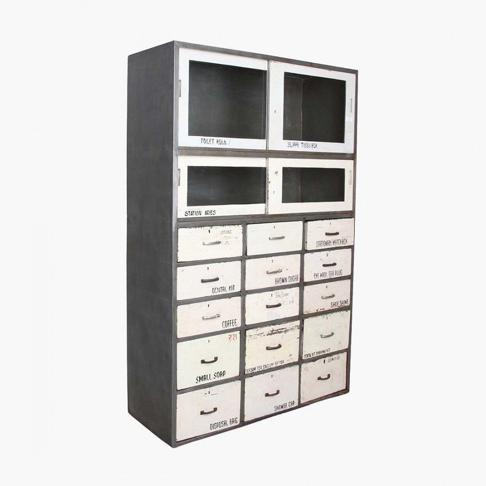 Industrial Military Apothecary Cabinet – Vintage Medicine Chest Furniture £2,500.00 Kitchen Diner Steel product_features