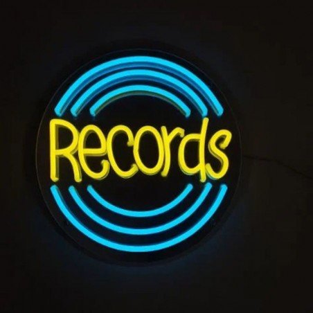Records" Vinyl Neon Sign – BMF-Inspired Wall Art (LED or Gas) Your Custom Neon Sign & Neon Signs | Handmade in London by Smit...