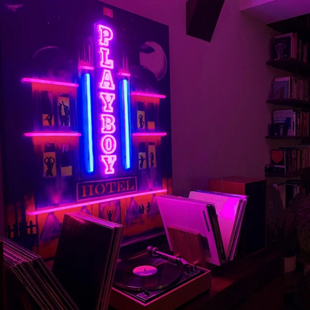 Playboy Hotel LED Neon Wall Art – Miami-Inspired Neon Playboy Sign Your Custom Neon Sign & Neon Signs | Handmade in London by...